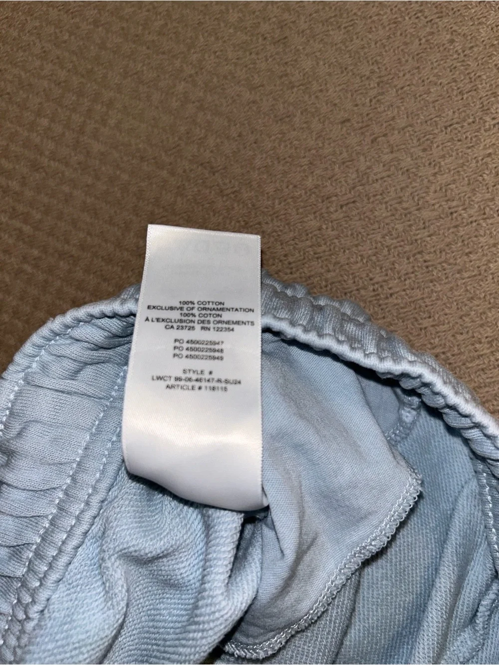 Aritzia Mega Fit Airy Terry Sweatfleece Sweatpants in Dew Blue Size Medium - Picture 10 of 10